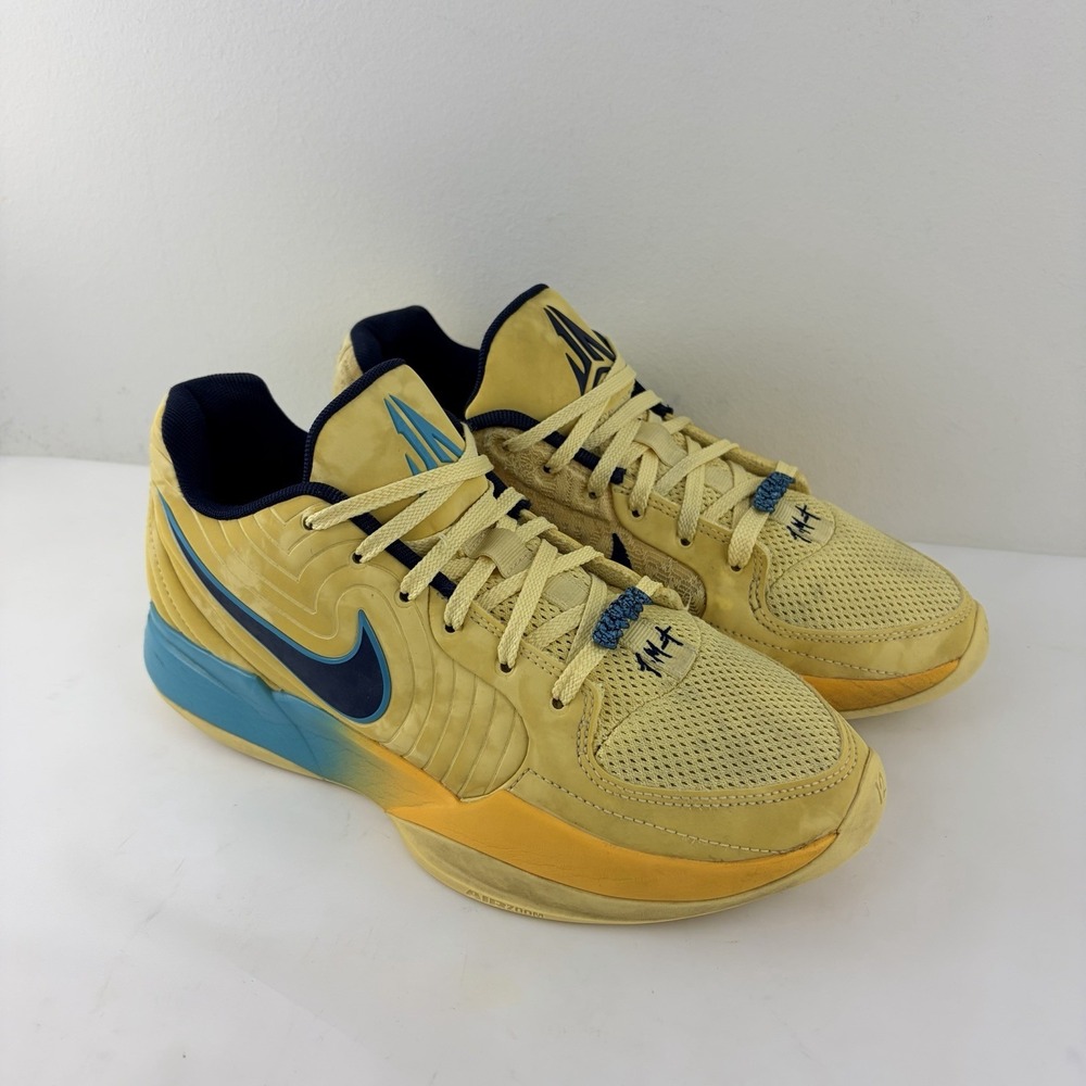 Nike Ja 2 Out My Body Men's Size 8.5 Yellow Teal Basketball Shoes FD7328-700